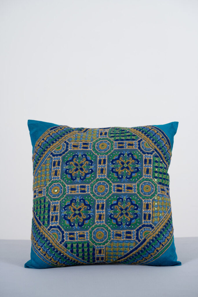 Cushion Cover with Pakko Embroidery - Shrujan